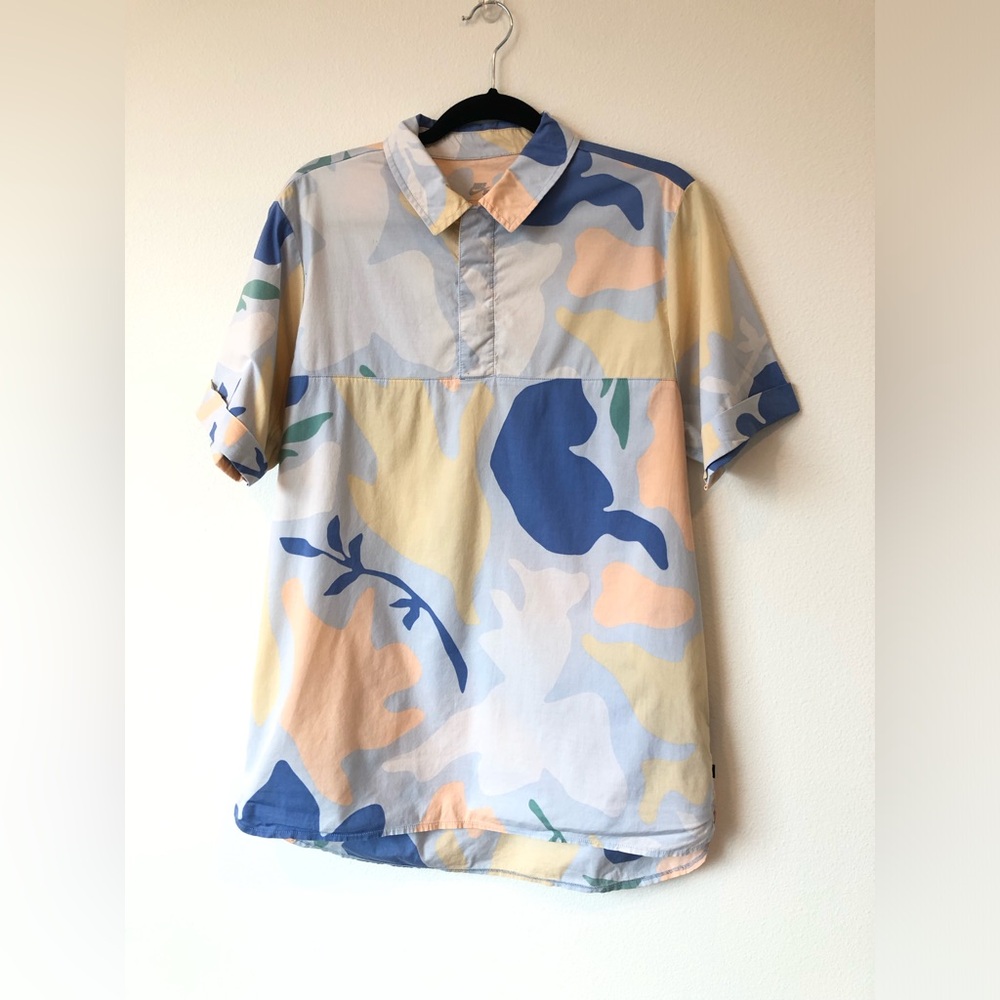 Men’s Nike SB Blue and Yellow Printed Skate Polo Size L - Picture 3 of 9